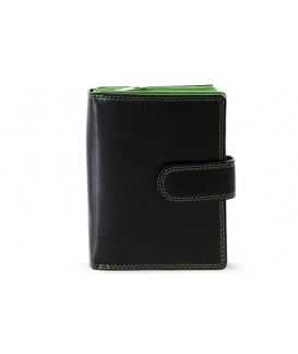 Black and green leather wallet with a pinch 511-8313-60/51