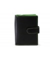 Black and green leather wallet with a pinch 511-8313-60/51