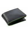 Men's black and green leather wallet 513-8142-60/51