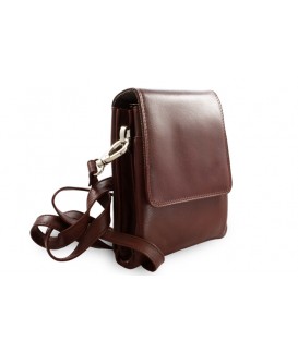 Small brown leather men's crossbag 215-2189-40