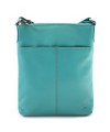 Turquoise leather zipper handbag 212-3013-53