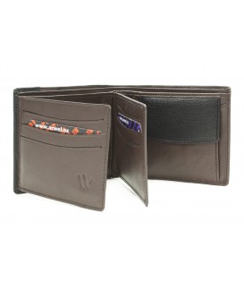 Brown-black men's leather wallet 513-17261A-47/60